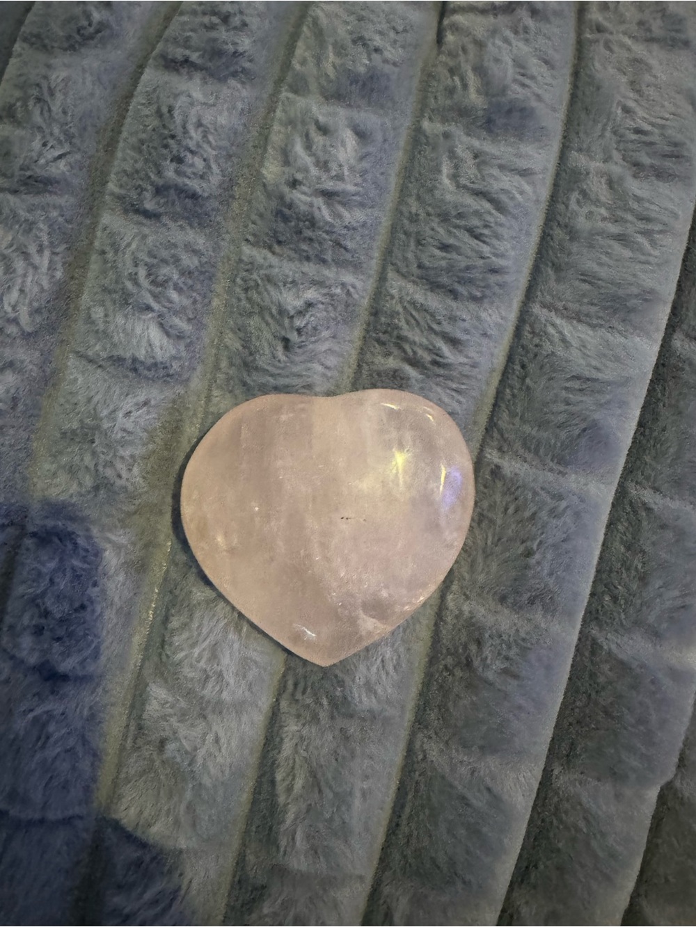 Heart Shaped Rose Quartz Palm Stone
